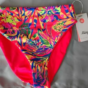 Maaji Floral High-Waisted Bikini Bottom